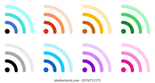 Editable vector wifi signal icon. Black, line style, transparent white background. Part of a big icon set family. Perfect for web and app interfaces, presentations, infographics, etc