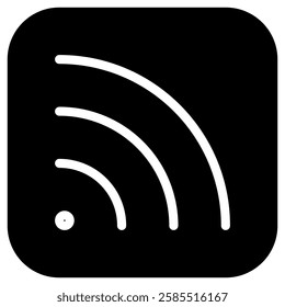 Editable vector wifi signal icon. Black, line style, transparent white background. Part of a big icon set family. Perfect for web and app interfaces, presentations, infographics, etc