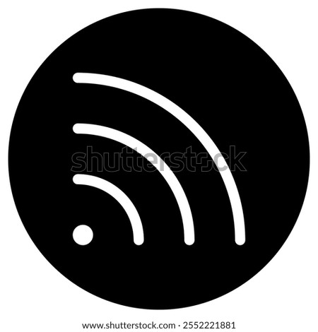 Editable vector wifi signal icon. Black, line style, transparent white background. Part of a big icon set family. Perfect for web and app interfaces, presentations, infographics, etc