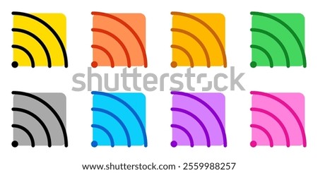 Editable vector wifi signal icon. Black, line style, transparent white background. Part of a big icon set family. Perfect for web and app interfaces, presentations, infographics, etc