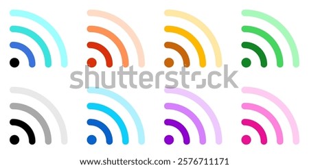 Editable vector wifi signal icon. Black, line style, transparent white background. Part of a big icon set family. Perfect for web and app interfaces, presentations, infographics, etc