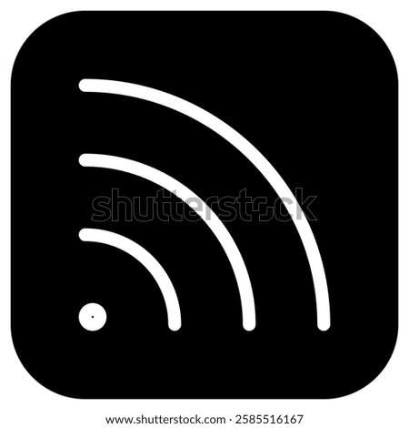 Editable vector wifi signal icon. Black, line style, transparent white background. Part of a big icon set family. Perfect for web and app interfaces, presentations, infographics, etc