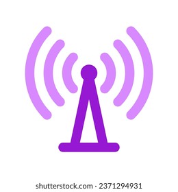 Icono de señal de torre wifi de vector modificable. Negro, estilo de línea, fondo blanco transparente. Parte de una familia de iconos grandes. Perfecto para interfaces web y de aplicaciones, presentaciones, infografías, etc