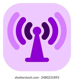 Icono de señal de torre wifi de Vector editable. Negro, estilo de línea, fondo blanco transparente. Parte de una gran familia de iconos. Perfecto para interfaces de Web y App, presentaciones, infografías, etc