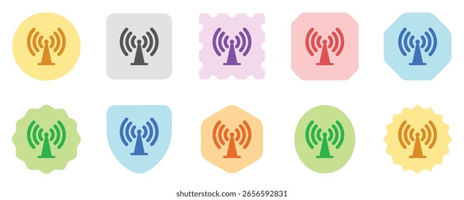 Icono de señal de torre wifi de Vector editable. Negro, estilo de línea, fondo blanco transparente. Parte de una gran familia de iconos. Perfecto para interfaces de Web y App, presentaciones, infografías, etc