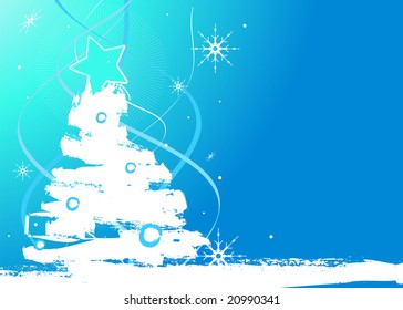 Editable vector winter background with space for your text