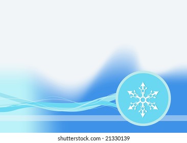 Editable vector winter background with space for your text