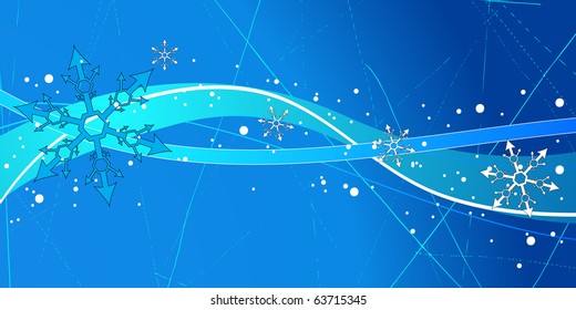 Editable vector winter background with space for your text