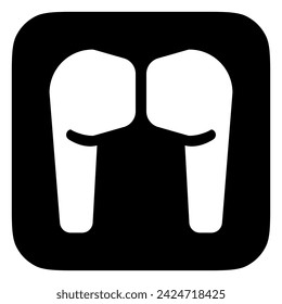 Editierbares Vektor-Wireless-Kopfhörer-Symbol. Schwarz, Linienstil, transparenter weißer Hintergrund. Teil einer großen Icon-Set-Familie. Perfekt für Web- und App-Schnittstellen, Präsentationen, Infografiken usw