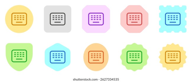 Editable vector wireless keyboard icon. Black, line style, transparent white background. Part of a big icon set family. Perfect for web and app interfaces, presentations, infographics, etc