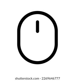 Editable vector wireless mouse icon. Black, line style, transparent white background. Part of a big icon set family. Perfect for web and app interfaces, presentations, infographics, etc
