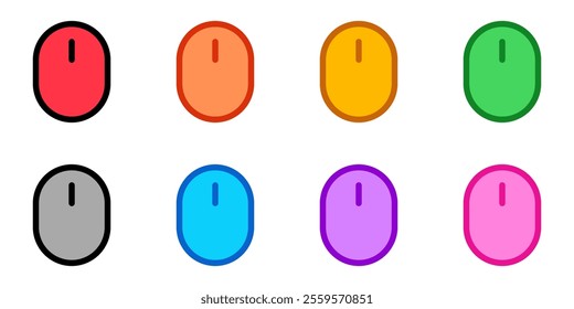 Editable vector wireless mouse icon. Black, line style, transparent white background. Part of a big icon set family. Perfect for web and app interfaces, presentations, infographics, etc