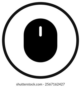 Editable vector wireless mouse icon. Black, line style, transparent white background. Part of a big icon set family. Perfect for web and app interfaces, presentations, infographics, etc