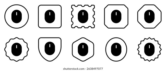 Editable vector wireless mouse icon. Black, line style, transparent white background. Part of a big icon set family. Perfect for web and app interfaces, presentations, infographics, etc