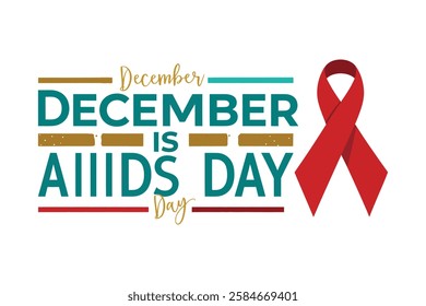 Editable Vector for World AIDS Day – Red Ribbon Concept