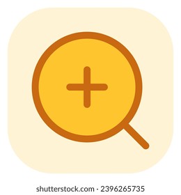 Icono de zoom de vector modificable. Negro, estilo de línea, fondo blanco transparente. Parte de una familia de iconos grandes. Perfecto para interfaces web y de aplicaciones, presentaciones, infografías, etc