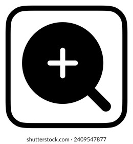 Bearbeitbare Vektorgrafik vergrößert das Symbol. Schwarz, Linienstil, transparenter weißer Hintergrund. Teil einer großen Icon-Set-Familie. Perfekt für Web- und App-Schnittstellen, Präsentationen, Infografiken usw.