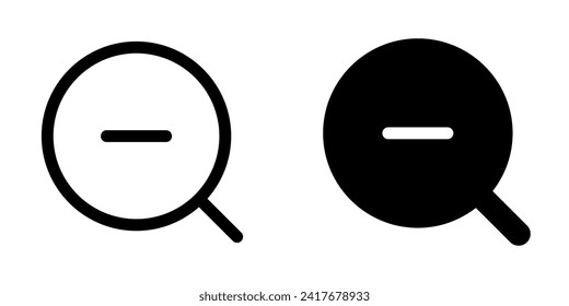 Icono de alejamiento de vector modificable. Negro, estilo de línea, fondo blanco transparente. Parte de una familia de iconos grandes. Perfecto para interfaces web y de aplicaciones, presentaciones, infografías, etc