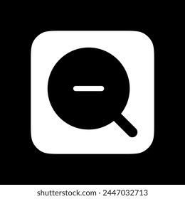 Editable vector zoom out icon. Black, line style, transparent white background. Part of a big icon set family. Perfect for web and app interfaces, presentations, infographics, etc