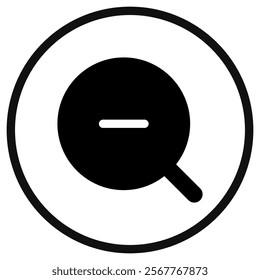 Editable vector zoom out icon. Black, line style, transparent white background. Part of a big icon set family. Perfect for web and app interfaces, presentations, infographics, etc