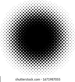 Editable vectorial halftone gradient circle 