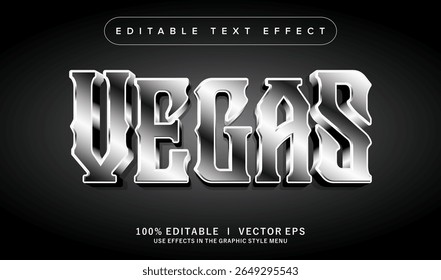 editable vegas vector text effect with modern style design