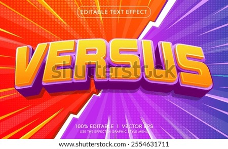 editable versus vector 3d text effect with modern style design