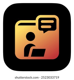 Editable video call, conference, meeting vector icon. Remote work, job, profession, freelance. Part of a big icon set family. Perfect for web and app interfaces, presentations, infographics, etc