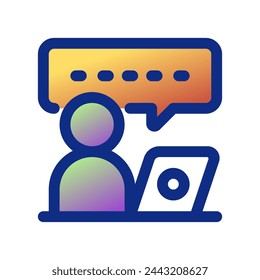 Editable video call, virtual meeting vector icon. Online learning, course, tutorial. Part of a big icon set family. Perfect for web and app interfaces, presentations, infographics, etc