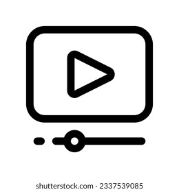 Editable video player, app, web, streaming vector icon. Movie, cinema, entertainment. Part of a big icon set family. Perfect for web and app interfaces, presentations, infographics, etc