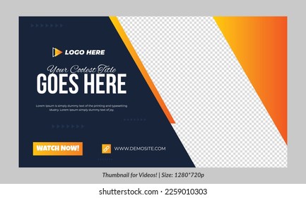 Editable Video Thumbnail design for videos Customizable Gradient style video thumbnail design Colorful Thumbnails design or video cover poster design creative thumbnail template Customizable Thumbnail