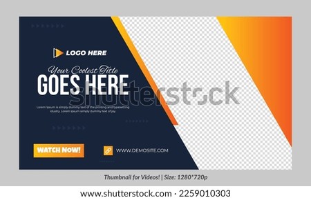 Editable Video Thumbnail design for videos Customizable Gradient style video thumbnail design Colorful Thumbnails design or video cover poster design creative thumbnail template Customizable Thumbnail