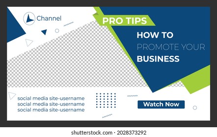Editable video thumbnail template design for any kind of video