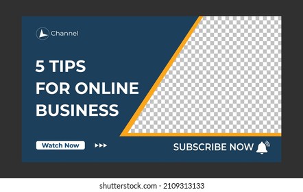 Editable video thumbnail template design for any kind of video