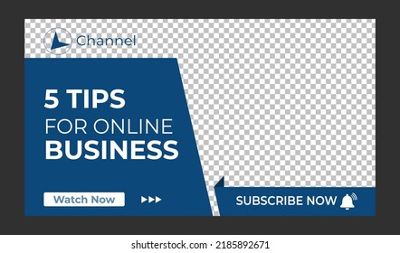 Diseño de plantilla de miniaturas de vídeo editable para cualquier tipo de vídeo