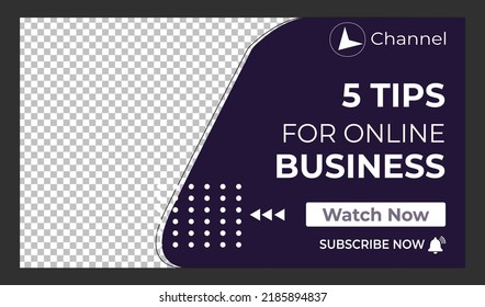Editable video thumbnail template design for any kind of video