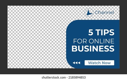 Editable video thumbnail template design for any kind of video