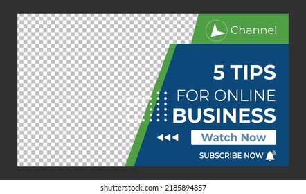 Editable video thumbnail template design for any kind of video