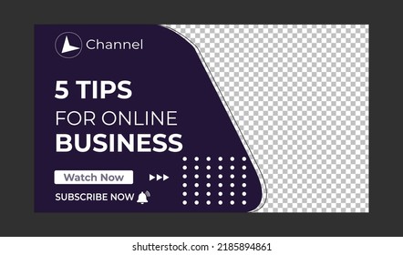 Editable video thumbnail template design for any kind of video
