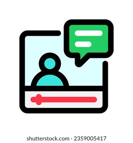 Editable video tutorial, online course vector icon. Online learning, course, tutorial. Part of a big icon set family. Perfect for web and app interfaces, presentations, infographics, etc