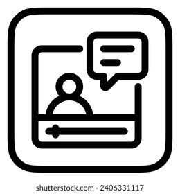 Editable video tutorial, online course vector icon. Online learning, course, tutorial. Part of a big icon set family. Perfect for web and app interfaces, presentations, infographics, etc