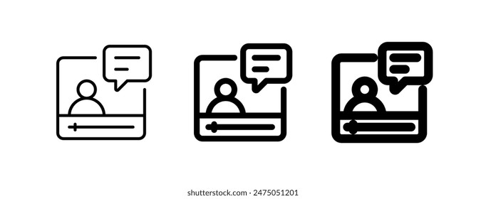 Editable video tutorial, online course vector icon. Online learning, course, tutorial. Part of a big icon set family. Perfect for web and app interfaces, presentations, infographics, etc