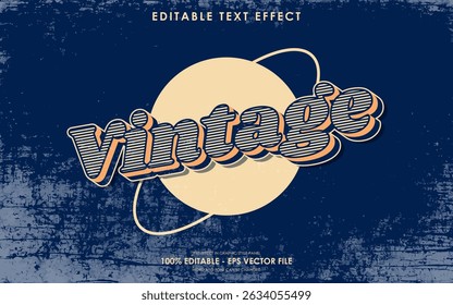 Editable vintage retro text effect