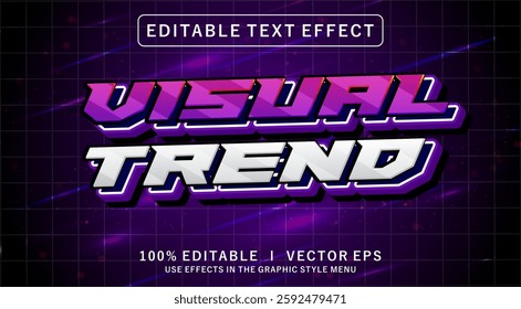 editable visual trend vector text effect with modern style design