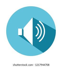 editable voice sign with flat color icon, vector design, modern style, flat color concept