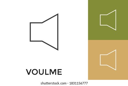 Editable Volume Icon with Title. Useful For Mobile Application, Website, Software and Print Media.