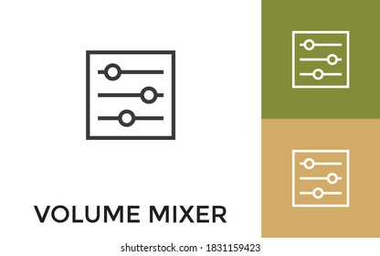 Editable Volume Mixer Icon with Title. Useful For Mobile Application, Website, Software and Print Media.