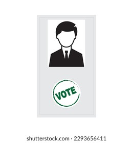 Concepto de voto editable sobre fondo blanco. urnas y vectores de voto.