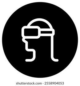 Editable VR goggles, virtual reality vector icon. AI technology, artificial intelligence, computer. Part of a big icon set family. Perfect for web and app interfaces, presentations, infographics, etc