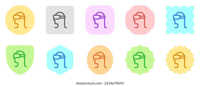 Editable VR goggles, virtual reality vector icon. AI technology, artificial intelligence, computer. Part of a big icon set family. Perfect for web and app interfaces, presentations, infographics, etc